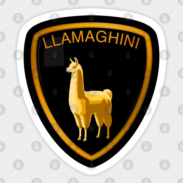 Llamaghini Sticker by Stupiditee